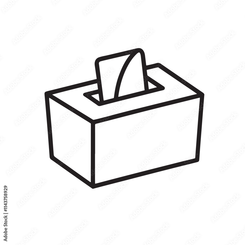 tissue box line art vector image tissue box line art vector image