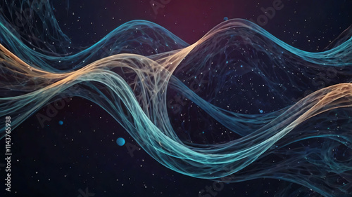 abstract wavy lines background, ai generated