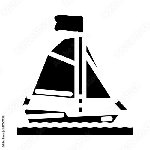 sloop ancient ship glyph icon vector. sloop ancient ship sign. isolated symbol illustration