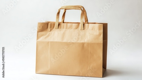 Sturdy Brown Kraft Paper Bag with Strong Handle photo