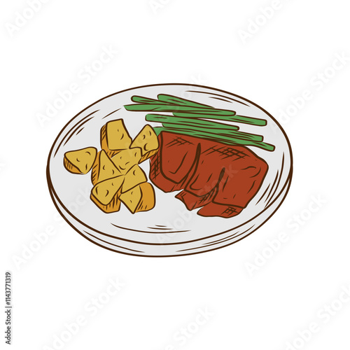 Indonesian Traditional Food Vector Illustration
