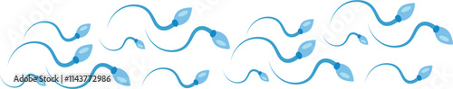 Sperm collection. Sperm isolated design.