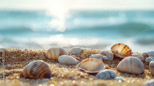 Collecting seashells on the beach at sunrise nature photography coastal environment