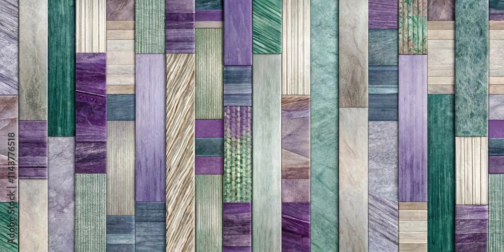 Fototapeta premium Abstract Textured Rectangular Panel Design in Muted Jewel Tones