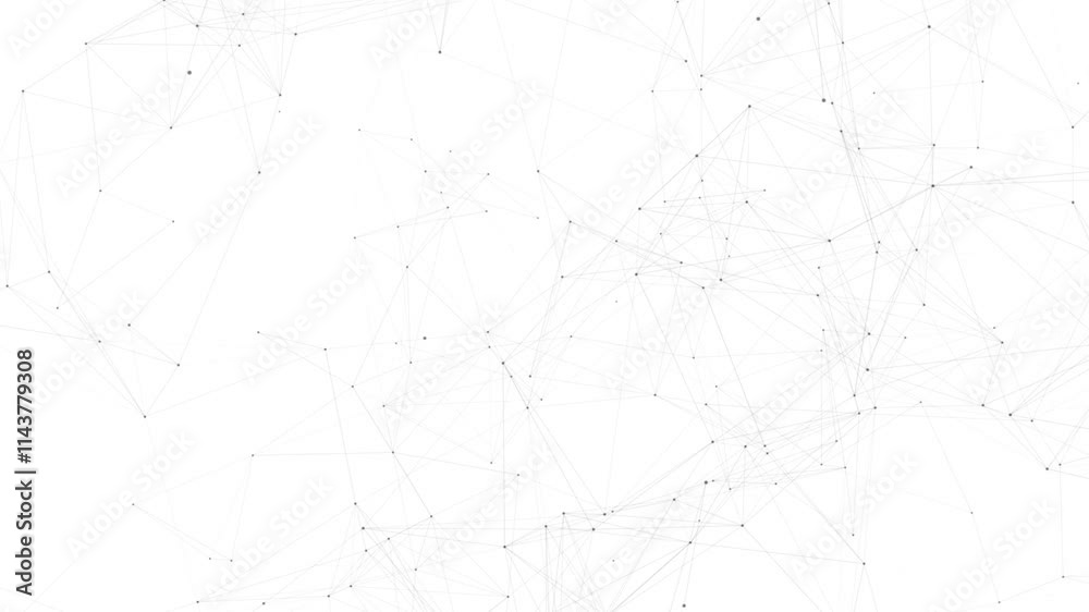 line connect network animation on white background. Line technology data connection and business background	