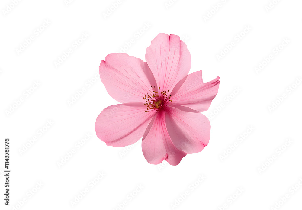 Obraz premium Pink Cherry Blossoms Floating, Isolated on Transparent Background