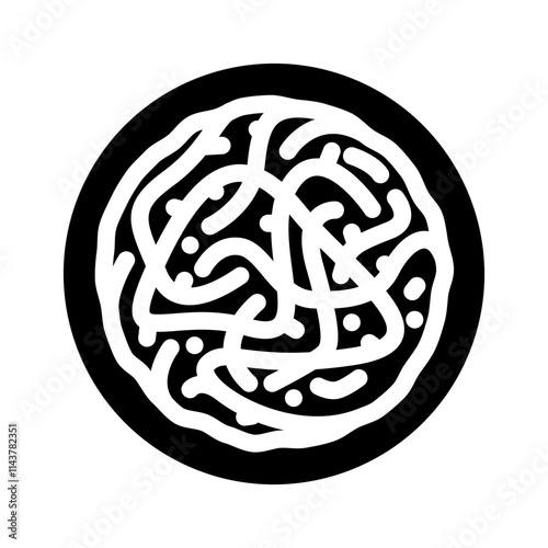 chow mein chinese cuisine glyph icon vector. chow mein chinese cuisine sign. isolated symbol illustration