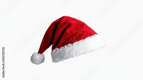 Classic Santa Claus hat isolated on white. (8) photo