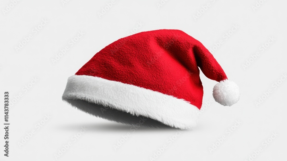 Classic Santa Claus hat on white background. (5) Classic Santa Claus hat on white background. (5)