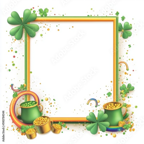 Frame St. Patrick's Day background with copy space