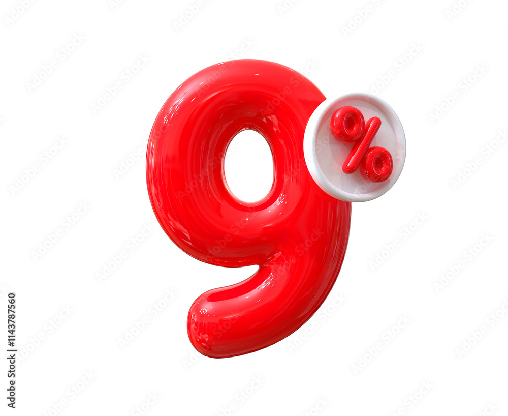 9 Percent Red Balloon offer in 3d 9 Percent Red Balloon offer in 3d