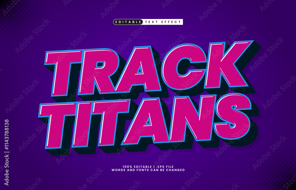 track titans editable text effect with a race and speed text style track titans editable text effect with a race and speed text style
