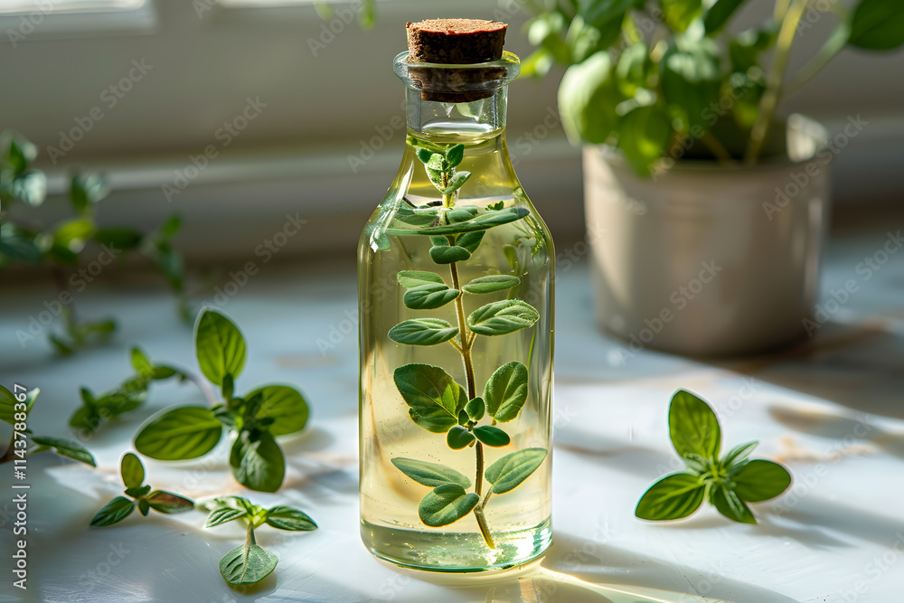 Fresh Basil and Oregano Leaves inside a Glasses Bottle. Aromatic Herbs for Culinary and Natural Concepts, Food Blogs, Recipes, E-commerce, Cookbooks, Ads, Social Media, Health Websites, Spice Branding Fresh Basil and Oregano Leaves inside a Glasses Bottle. Aromatic Herbs for Culinary and Natural Concepts, Food Blogs, Recipes, E-commerce, Cookbooks, Ads, Social Media, Health Websites, Spice Branding