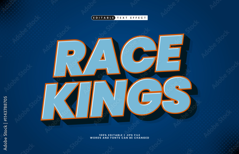 race kings editable text effect with a race and speed text style race kings editable text effect with a race and speed text style