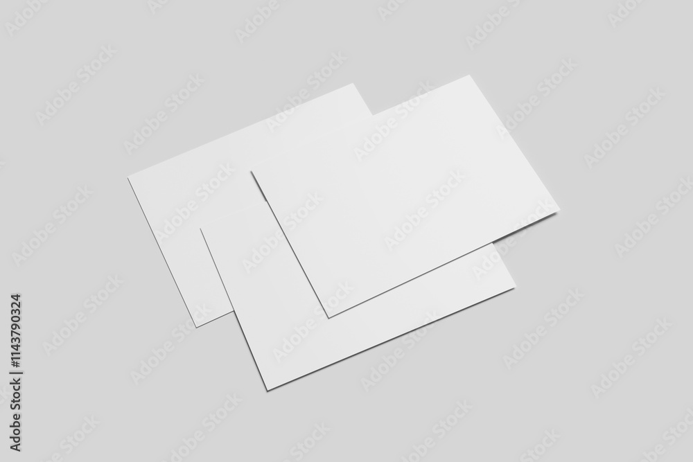 Blank A6 Postcard for mockup - rendering 3D Blank A6 Postcard for mockup - rendering 3D