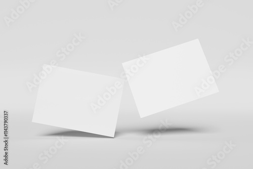 Blank A6 Postcard for mockup - rendering 3D