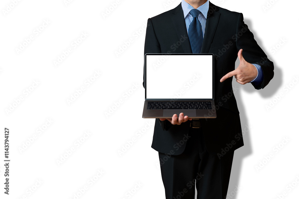 コンピューターを持った男 (man holding computer) コンピューターを持った男 (man holding computer)