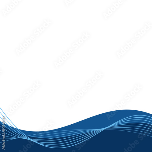 Modern Curve with Line Wave Footer