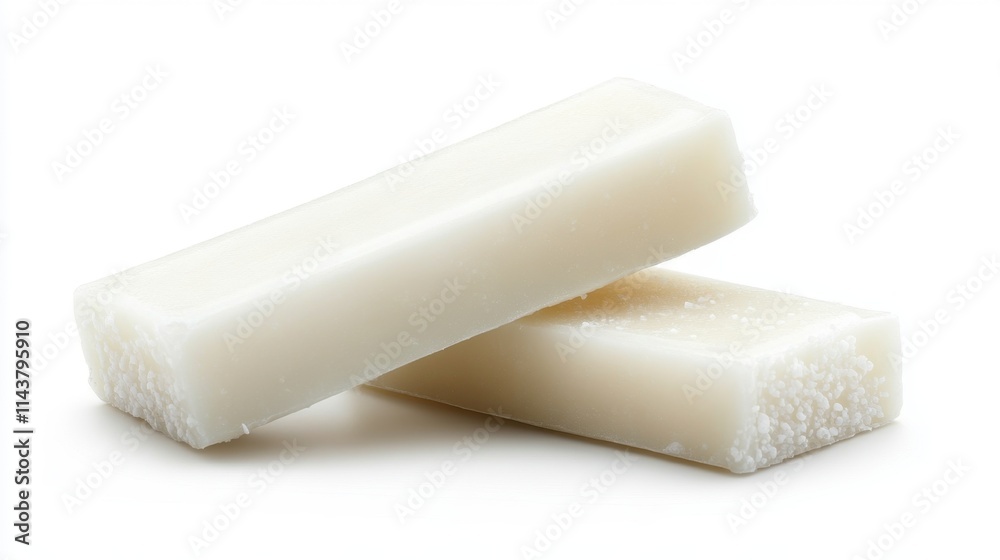 White wax bars stacked elegantly for crafting and art projects in a bright workspace White wax bars stacked elegantly for crafting and art projects in a bright workspace
