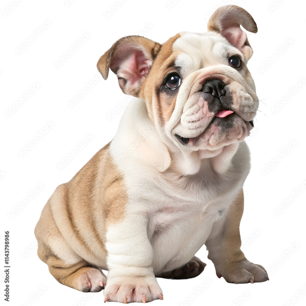 Bulldog puppy isolated on a transparent background Bulldog puppy isolated on a transparent background