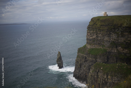 cliffs of moher at sunset photo