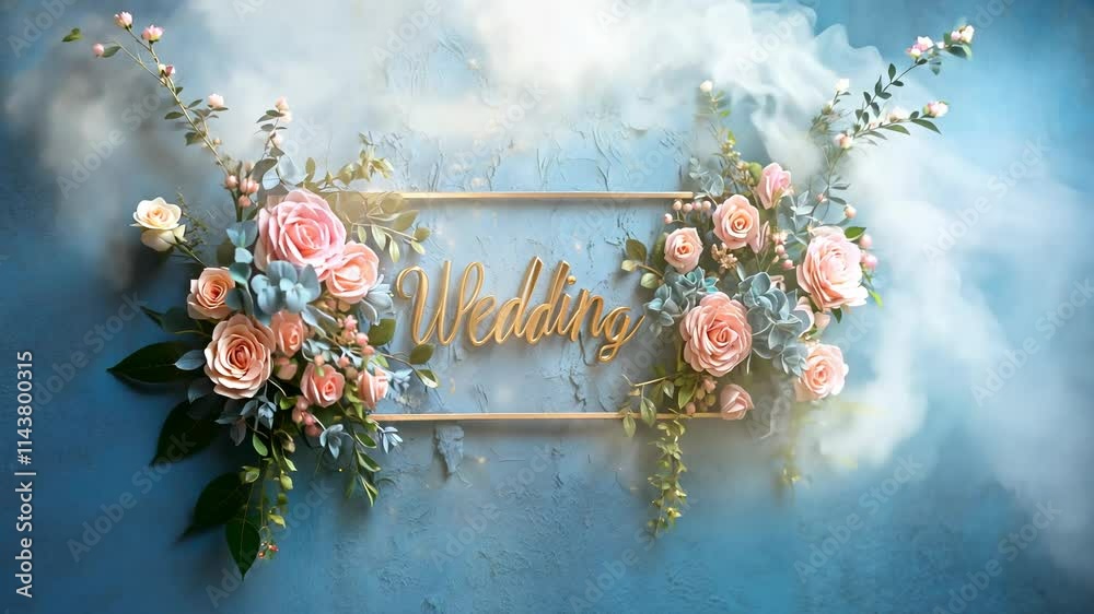 Wedding bliss: video narrative showcasing charm of wedding decor, paired with meaningful text, offering visual journey through lights, intimate atmosphere of bride and groom day.