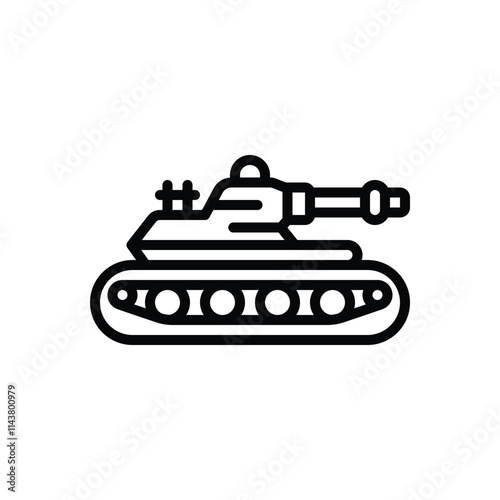 Black line icon for tank