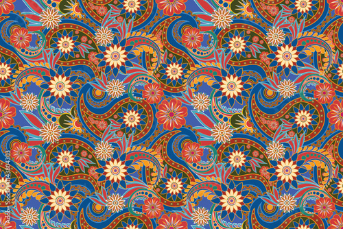 seamless pattern with paisley