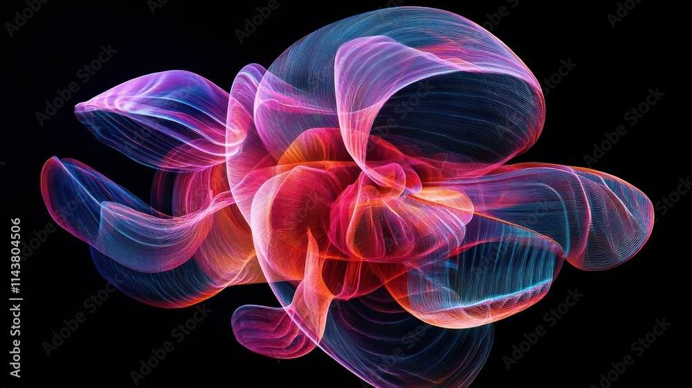 A digital abstract representation of futuristic holograms, floating and shifting across the screen. A digital abstract representation of futuristic holograms, floating and shifting across the screen.