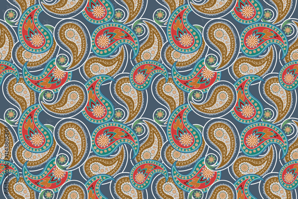 seamless pattern with paisley seamless pattern with paisley