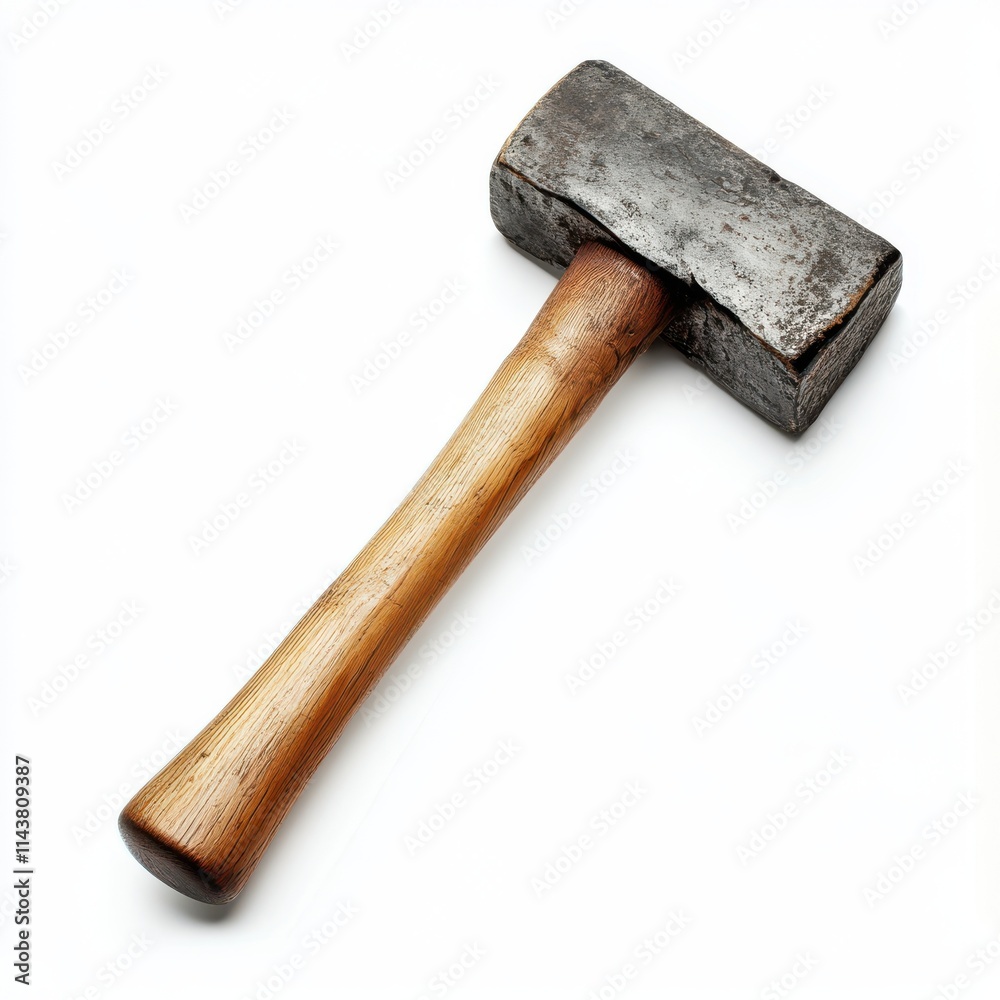 Used sledge hammer isolated on white background Used sledge hammer isolated on white background