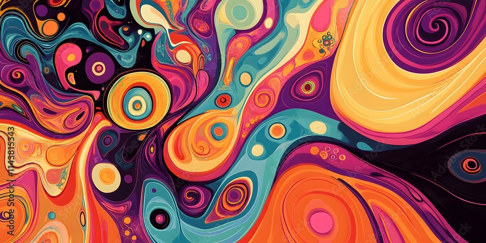 Vibrant Abstract Swirls with Colorful Patterns and Motion Effects Vibrant Abstract Swirls with Colorful Patterns and Motion Effects