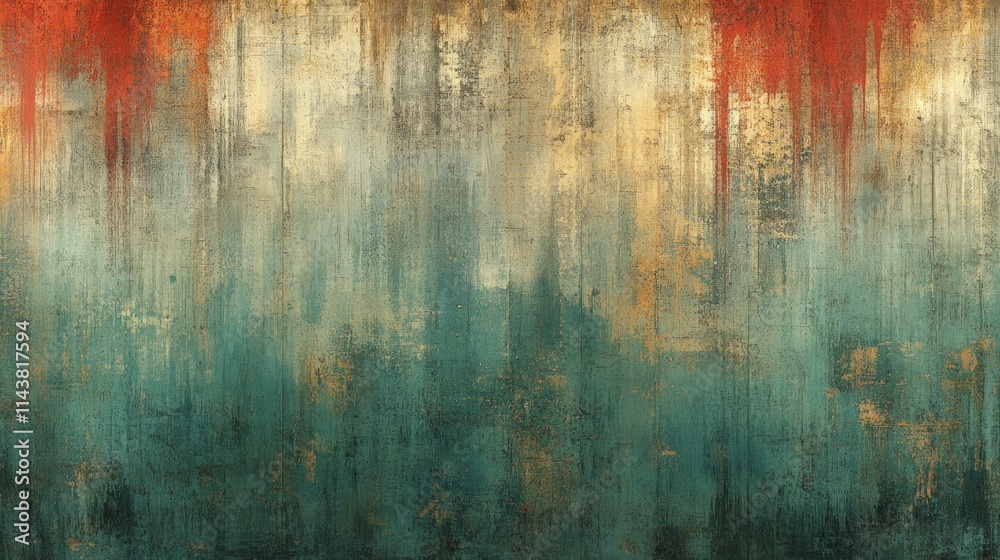 Obraz premium Abstract textured artwork with warm and cool hues.