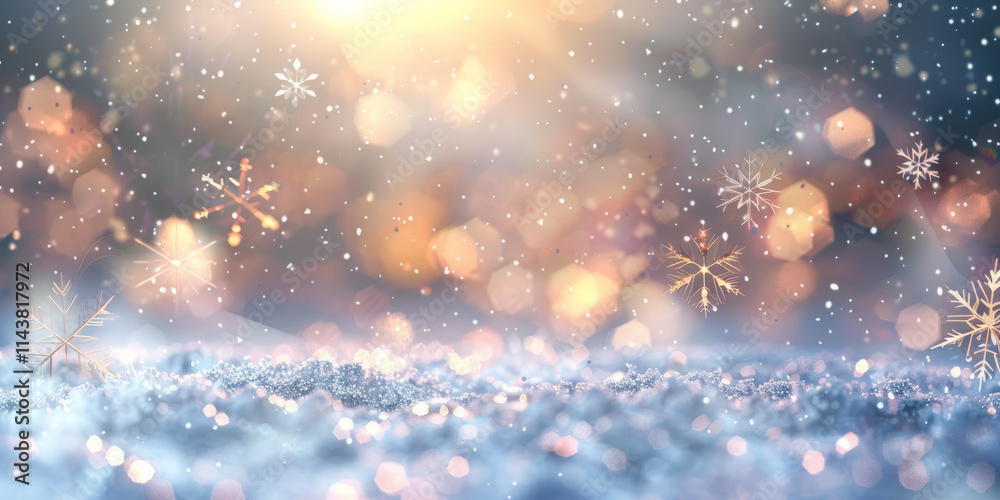 Christmas tree with lights in the snow,Generated By Ai Christmas tree with lights in the snow,Generated By Ai