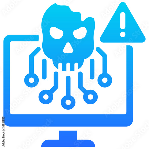Infected Computer Icon