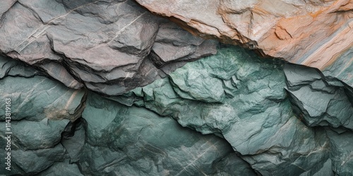 Wallpaper Mural Graphite ore sourced from a pink quarry showcases unique stone textures. This stone, composed of green clay ore and graphite ore, highlights the natural beauty of mineral formations. Torontodigital.ca