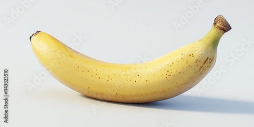 Banana on a white background, ideal for editing, web design, graphic design, and advertising projects. This banana image enhances creativity and versatility in various design applications. photo