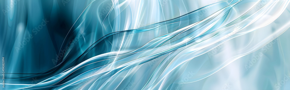 Naklejka premium abstract blue background with soft light