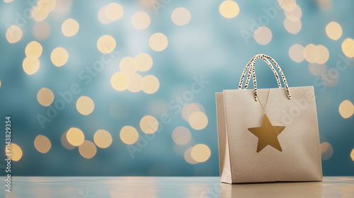 Gift Bag with Golden Star o...