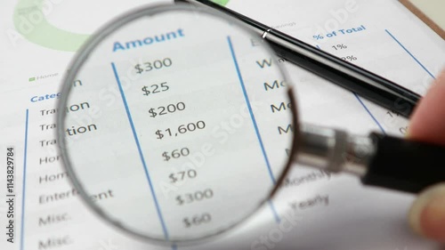 Financial audit of income and expenditure and expenses on the financial document page