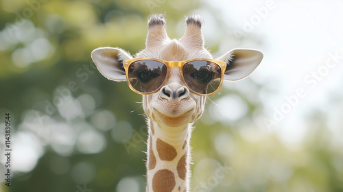 Cool Giraffe in Sunglasses:...