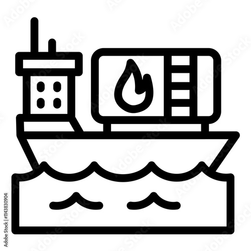 Oil Tanker Icon