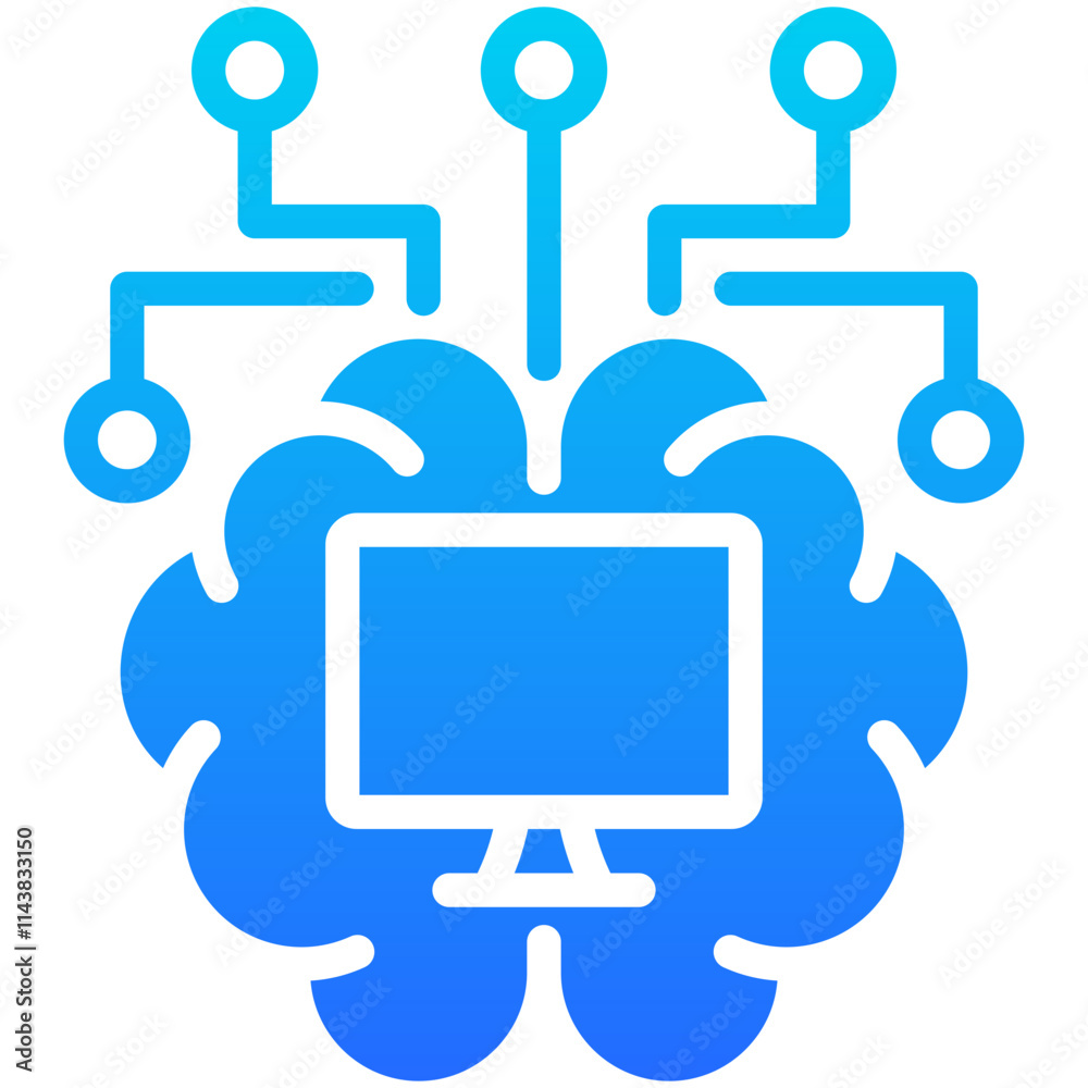 Fototapeta premium Cognitive Computing Icon