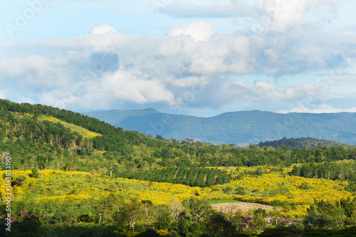 Beautiful landscape with mountains view, Thailand 