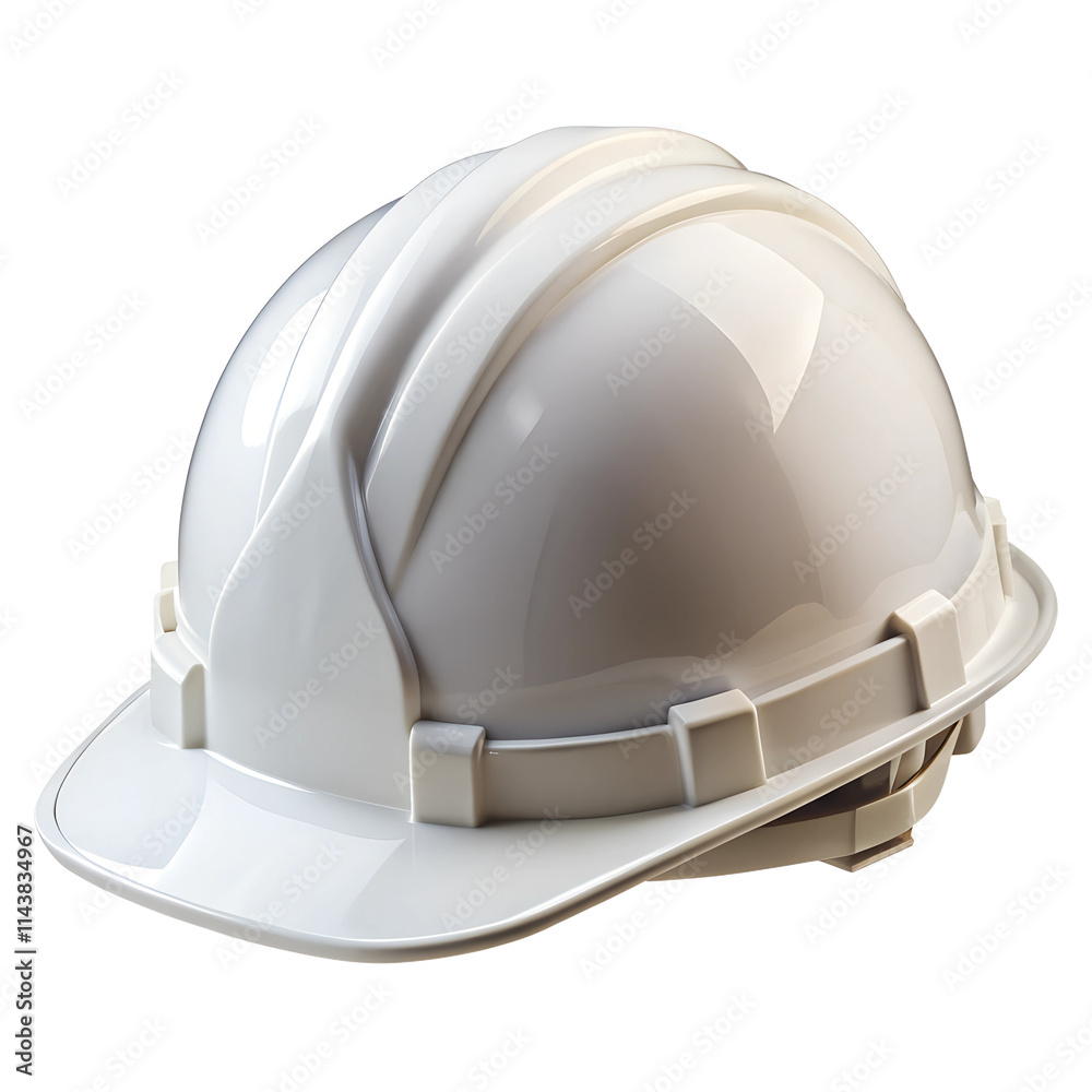 Construction safety white helmet isolated on transparent background Construction safety white helmet isolated on transparent background