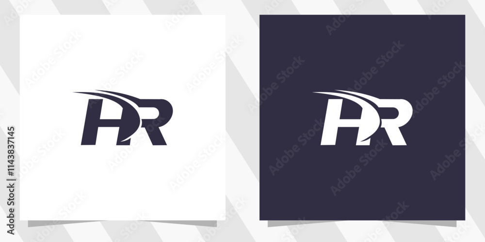 letter hr rh logo design vector letter hr rh logo design vector