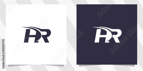 letter hr rh logo design vector
