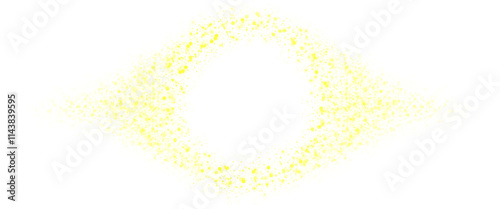Glitter circle frame. Glitter round frame for party, birthday decoration design. png format
