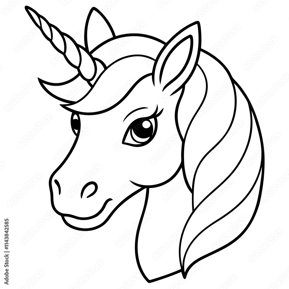 a picture of the unicorn in full face a picture of the unicorn in full face