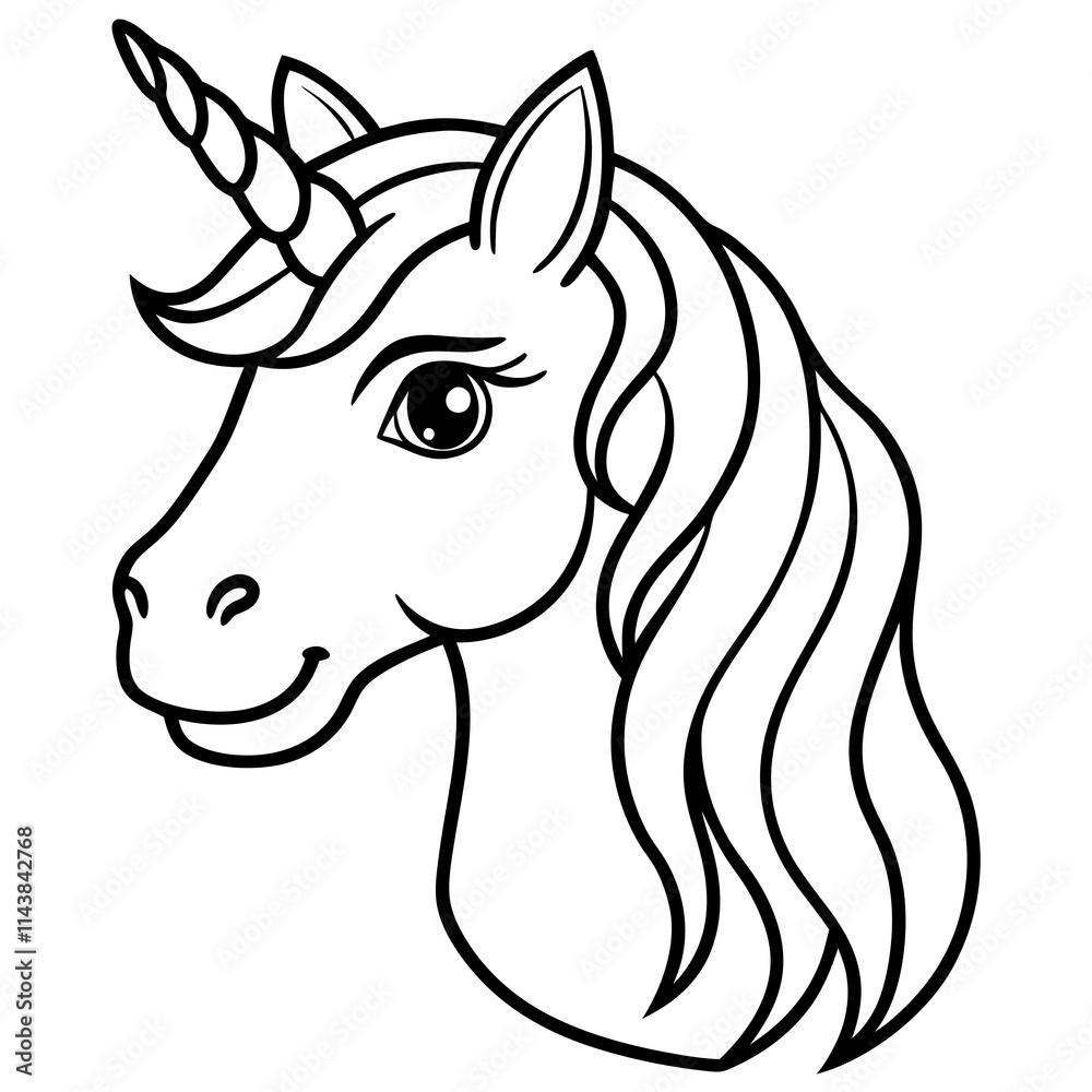 a picture of the unicorn in full face a picture of the unicorn in full face